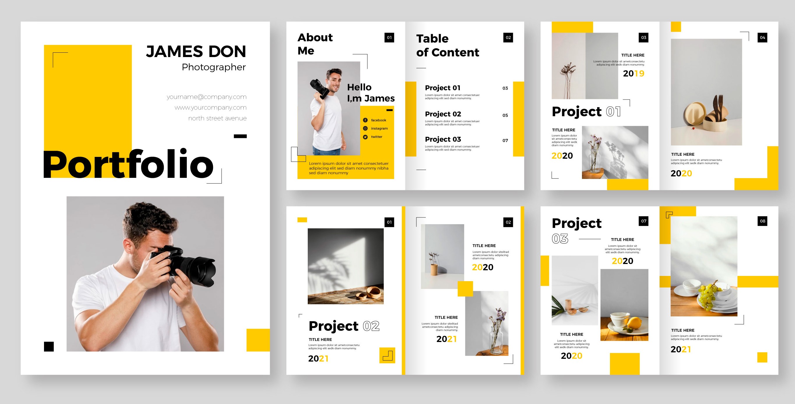 Photographer portfolio brochure layout