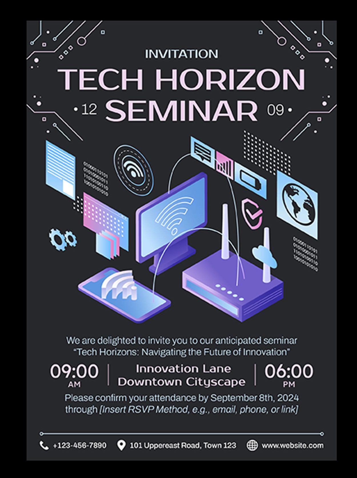 Tech Horizons seminar invitation artwork