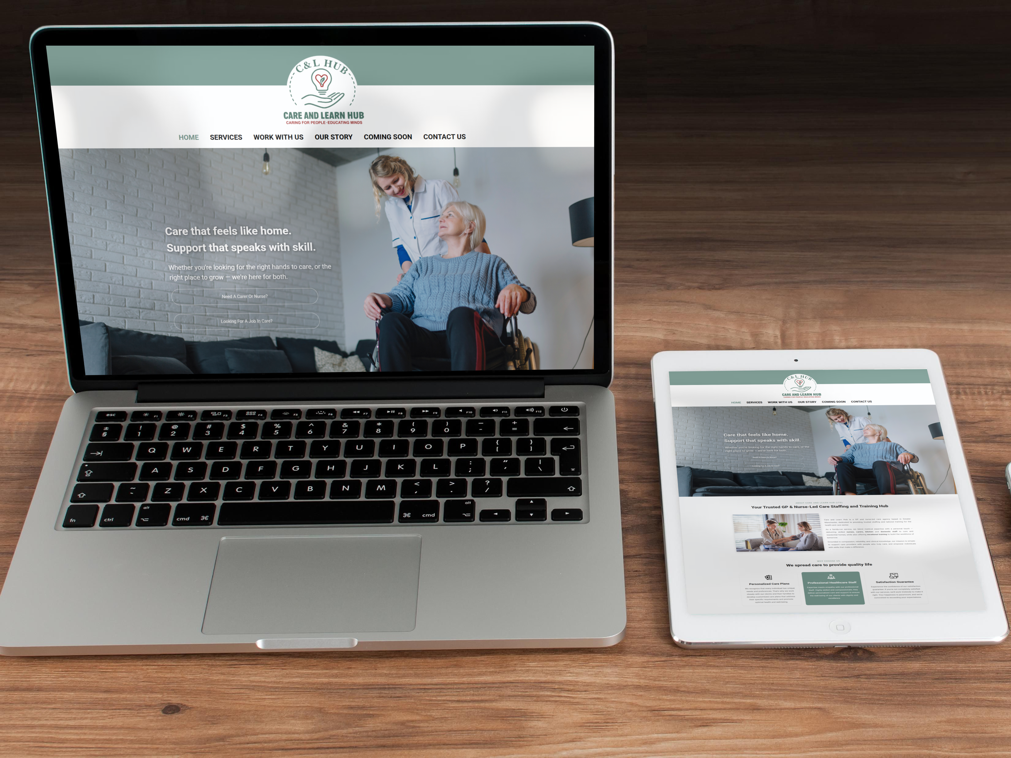 Care and Learn Hub healthcare website