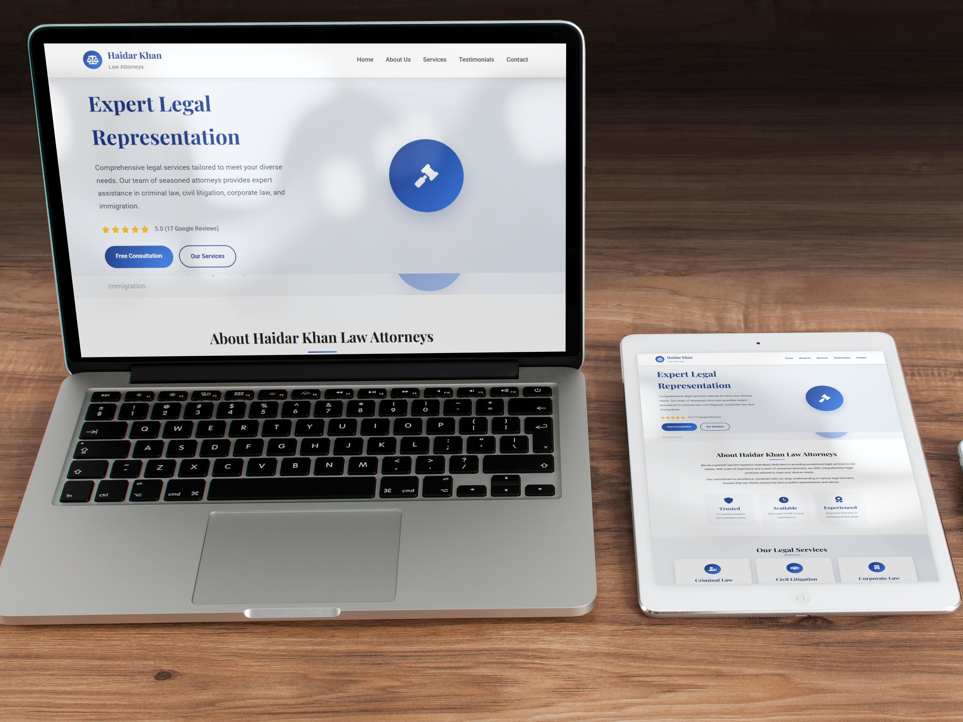 Haidar Khan Law Attorneys — professional law firm website
